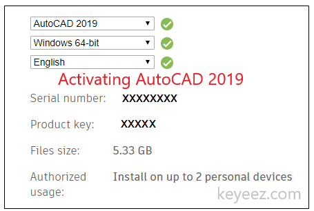 www.keyeez.com/Activating AutoCAD 2019
